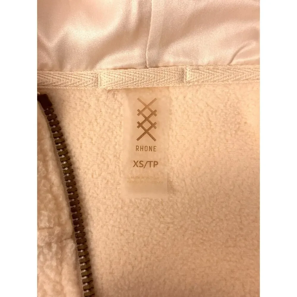 Rhone Aloftfleece Jacket XS Womens Full Zip Cream Hooded